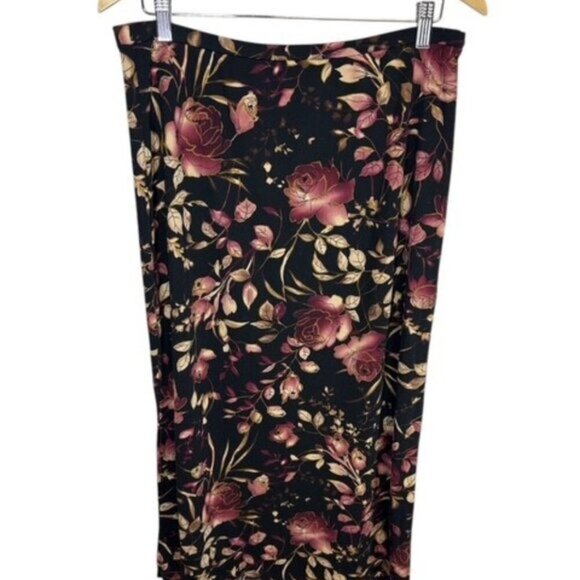 Van Heusen Dresses & Skirts - Vtg Y2K Van Heusen Floral Button Down Midi to Maxi Skirt Sz M Fairycore Long